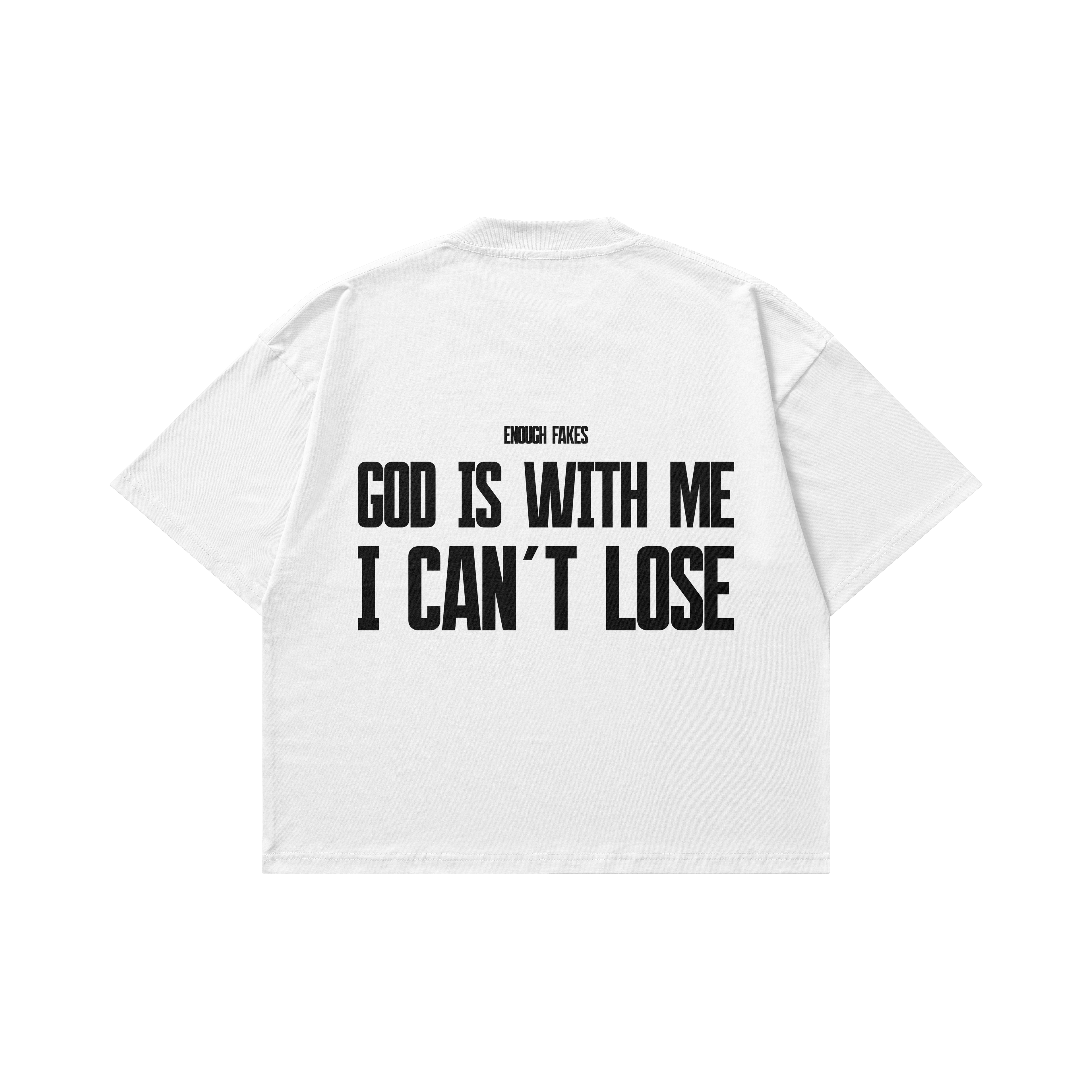 GOD IS WITH ME I CAN'T LOSE OVERSIZE TEE