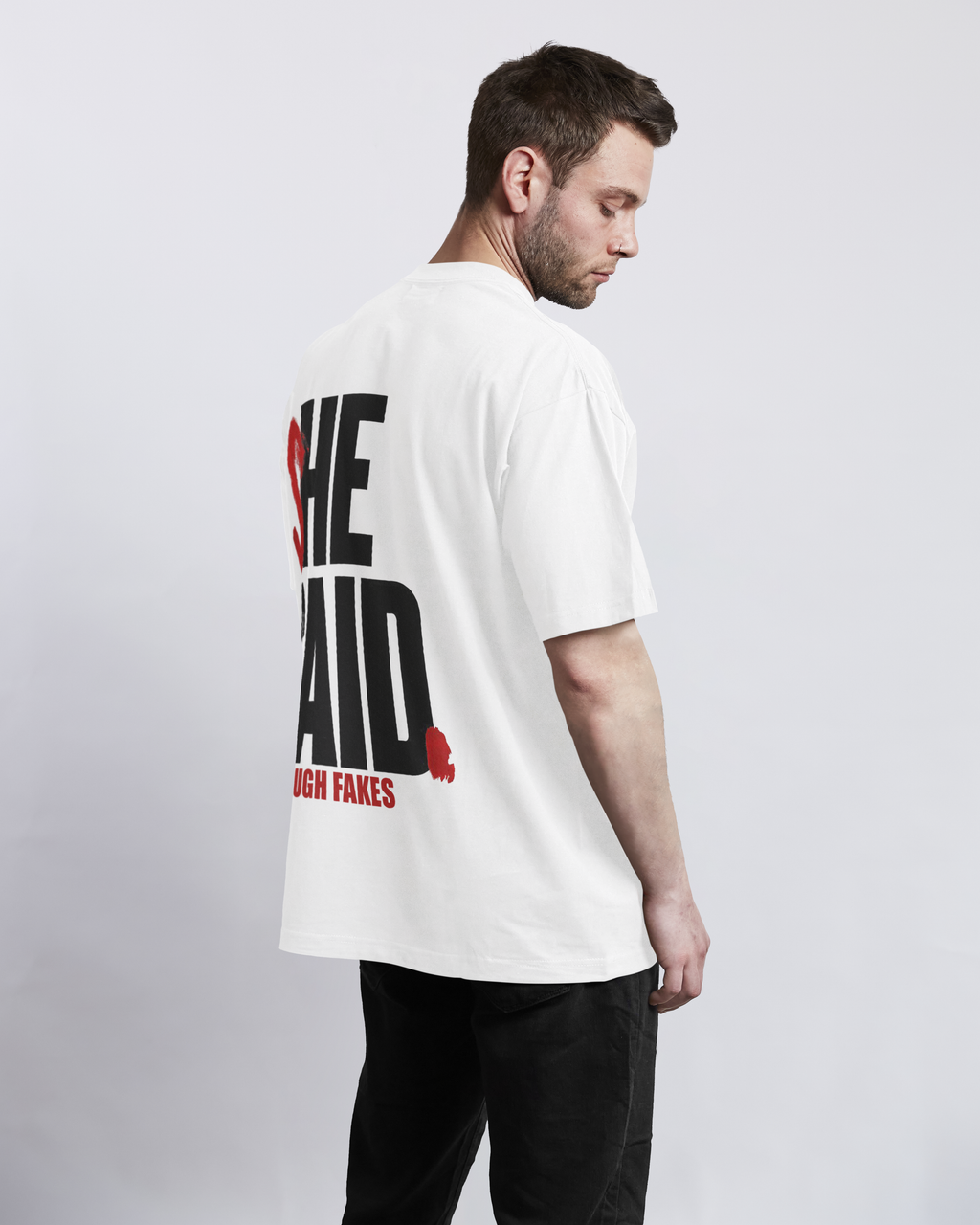 SHE SAID ENOUGH FAKES OVERSIZE TEE