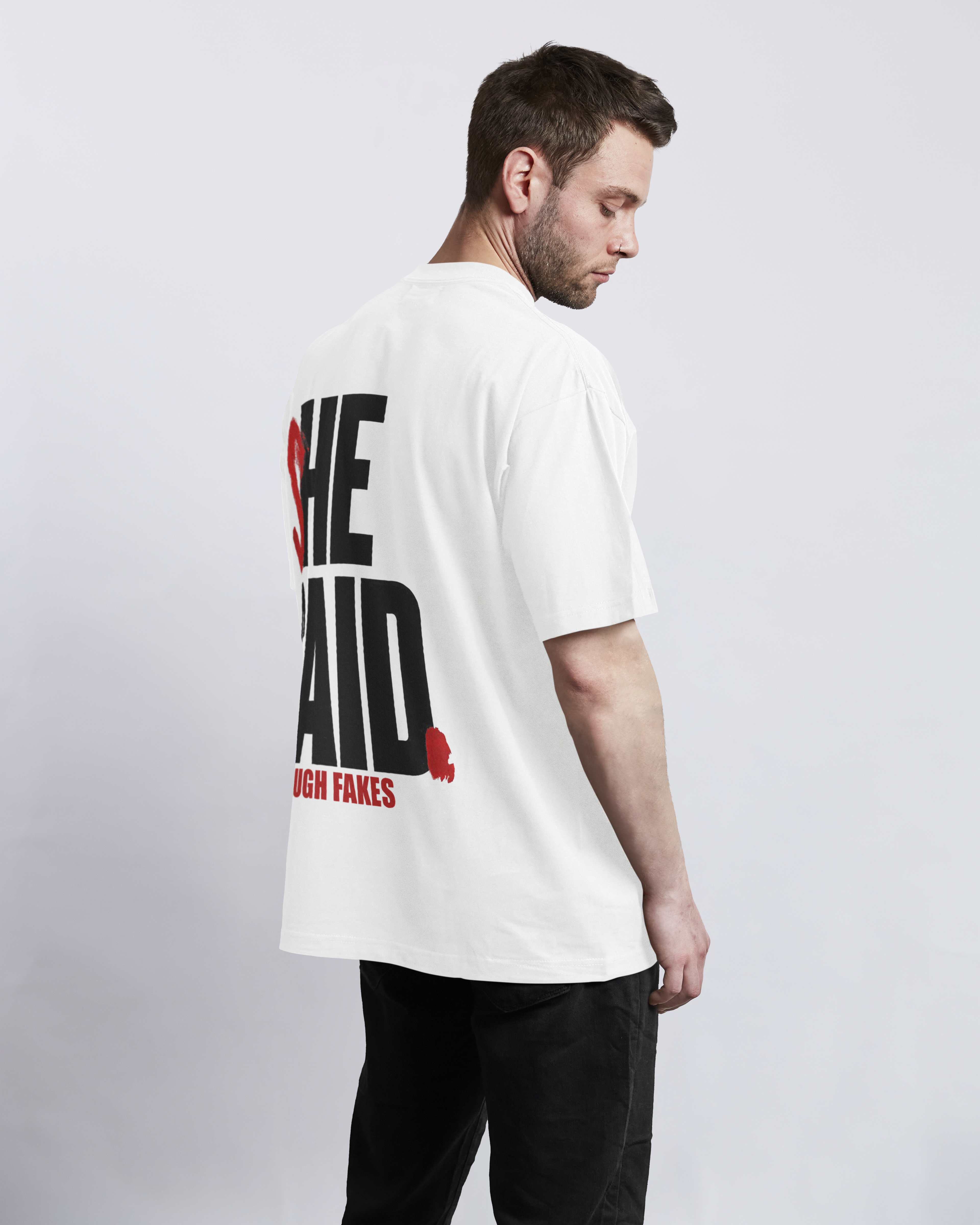 SHE SAID ENOUGH FAKES OVERSIZE TEE