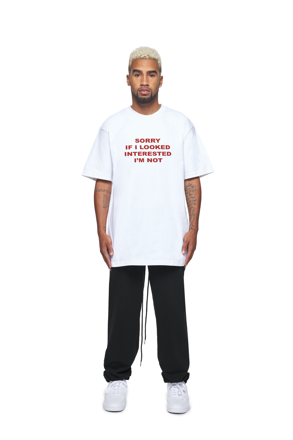 SORRY IF I LOOKED INTERESTED OVERSIZE TEE