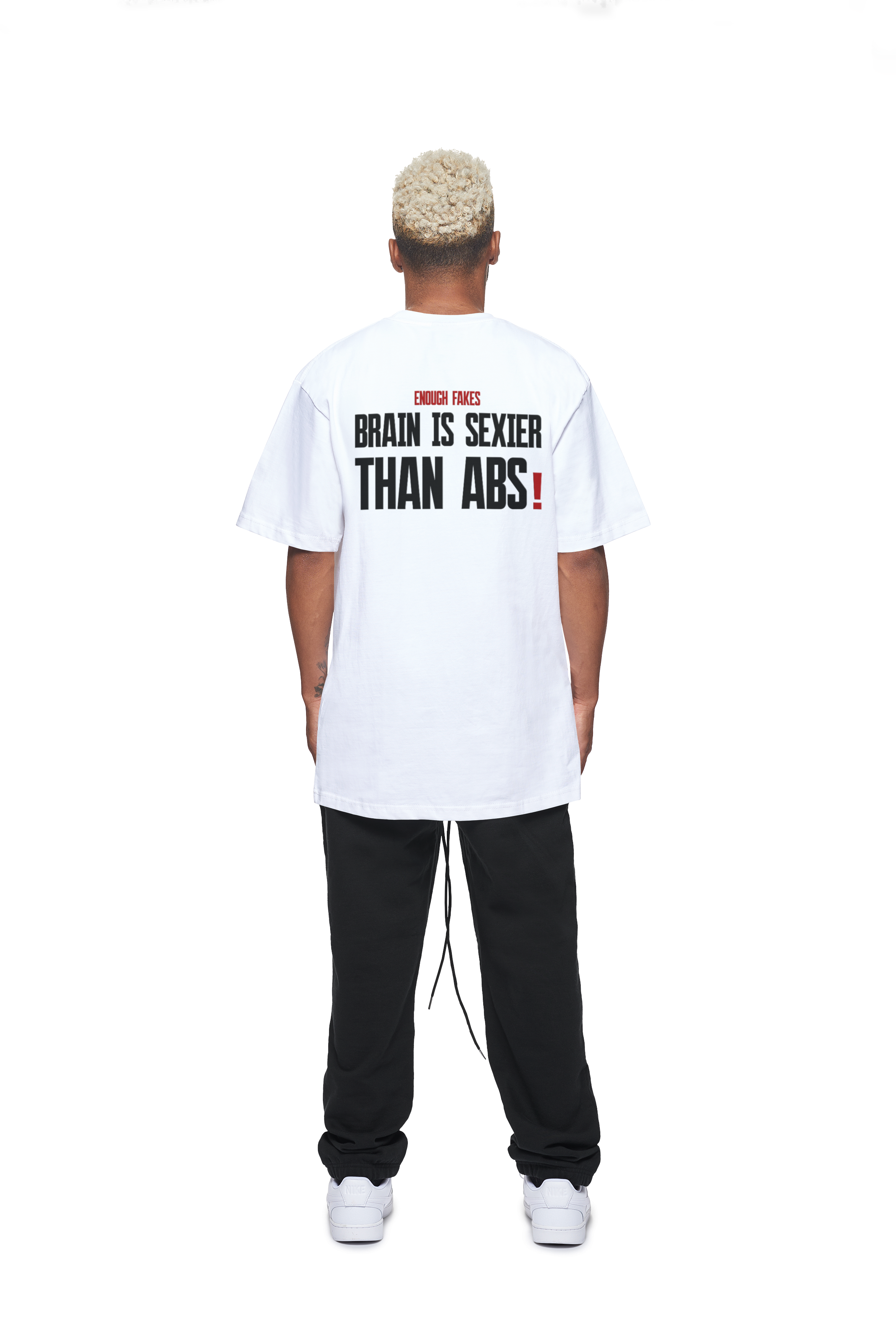 BRAIN IS SEXIER THAN ABS OVERSIZE TEE