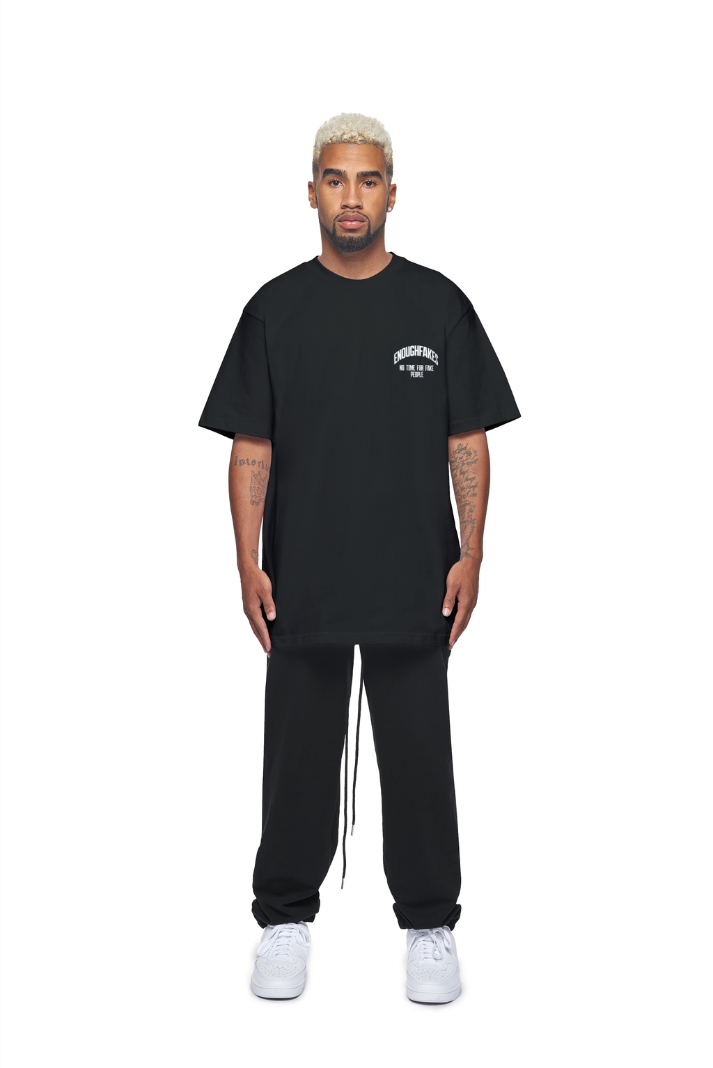 NO TIME FOR FAKE PEOPLE OVERSIZE TEE