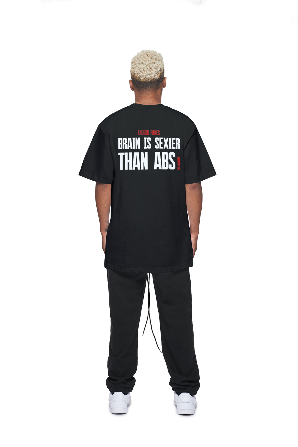 BRAIN IS SEXIER THAN ABS OVERSIZE TEE