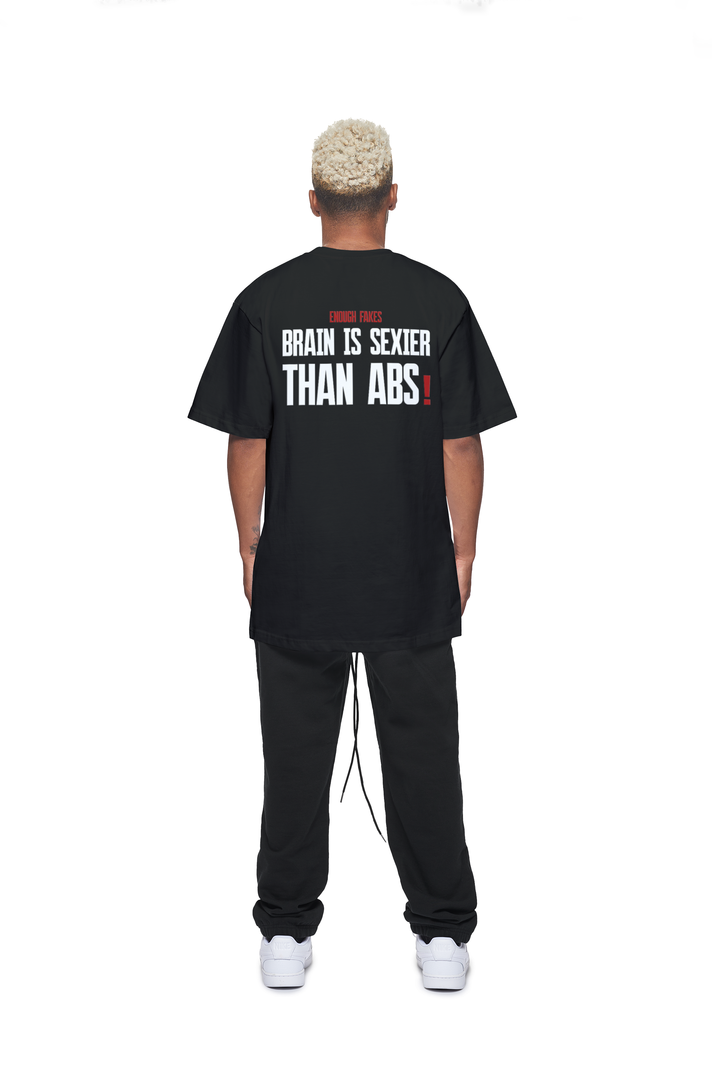 BRAIN IS SEXIER THAN ABS OVERSIZE TEE