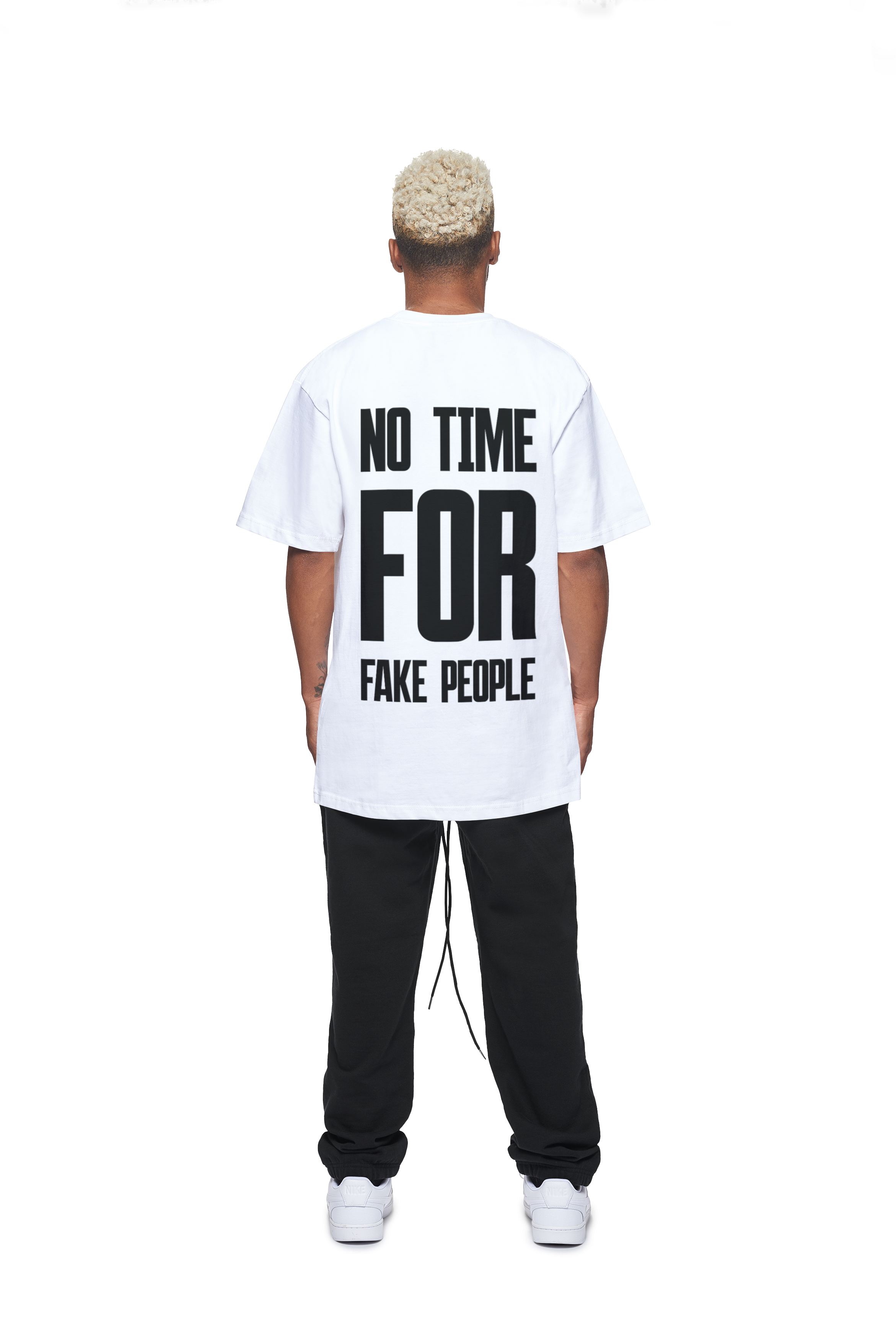 NO TIME FOR FAKE PEOPLE OVERSIZE TEE